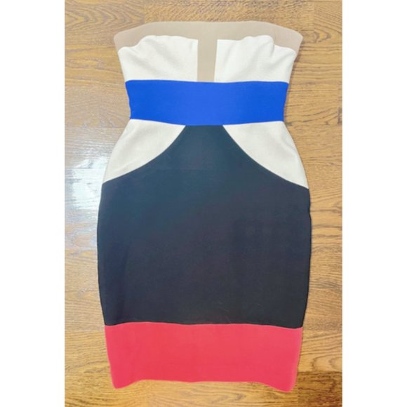 BCBG Maxazria Color Blocked Bodycon Dress - Picture 2 of 3